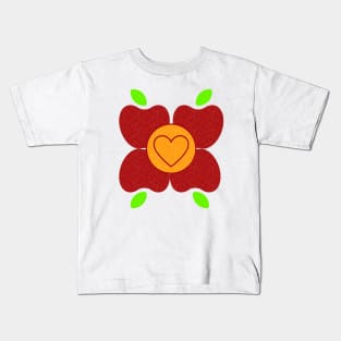 Loving Apples and Oranges Flower Kids T-Shirt